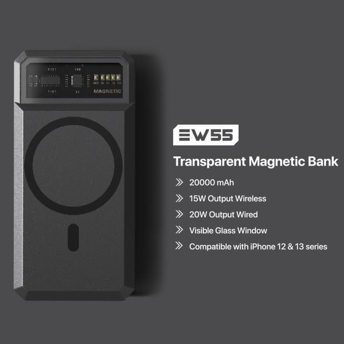 KIIP WIRELESS POWER BANK EW55 MAGSAFE 20W FAST CHARGING TC PD