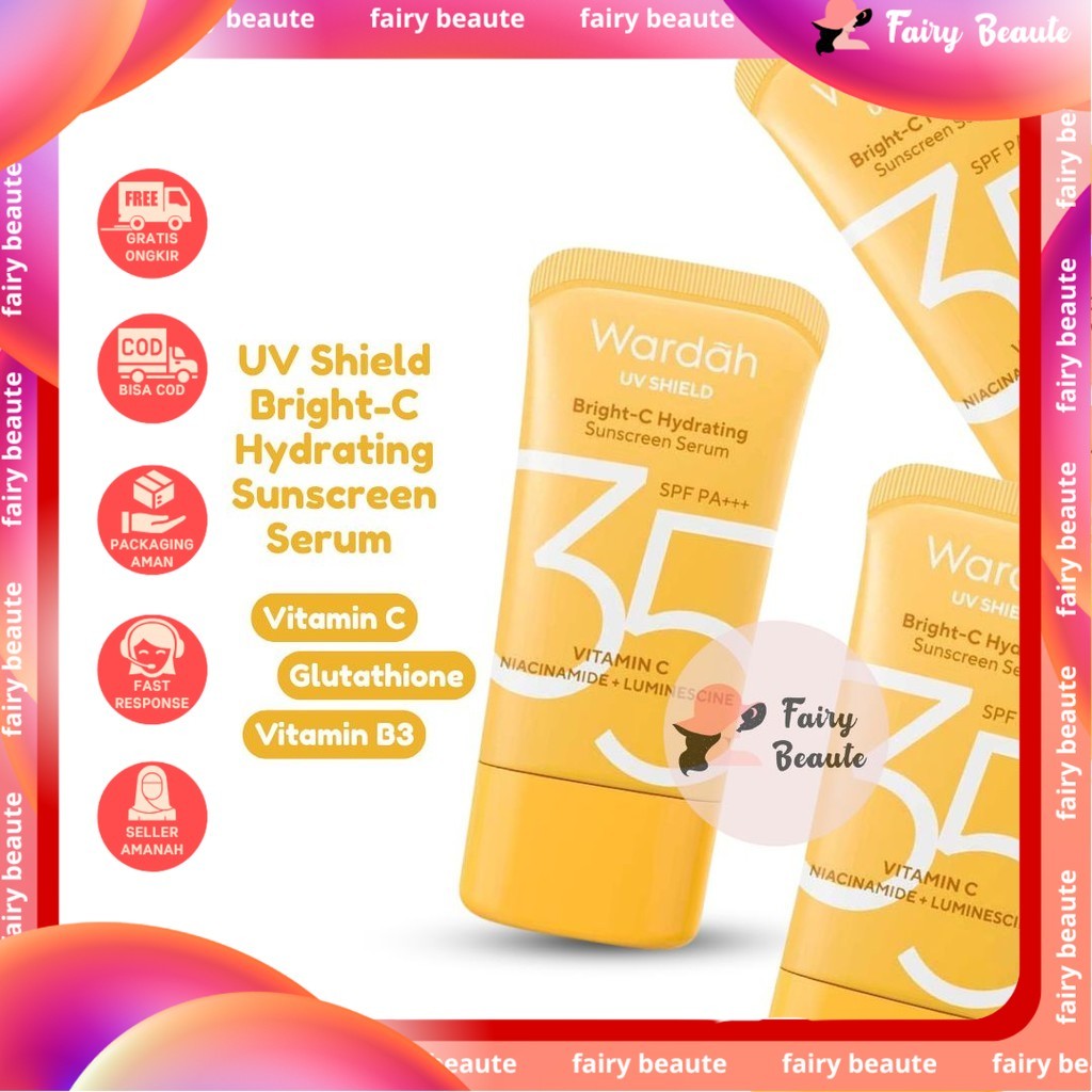 Wardah UV Shield Essential Sunscreen Gel SPF 35 PA +++ 40 ml - Sunscreen Wajah ss sun block cream