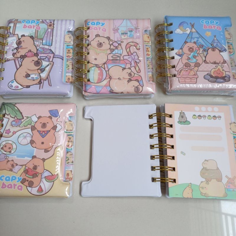 

KBA Note notebook sekat ring cover tebal bantal squishy empuk CAPYBARA