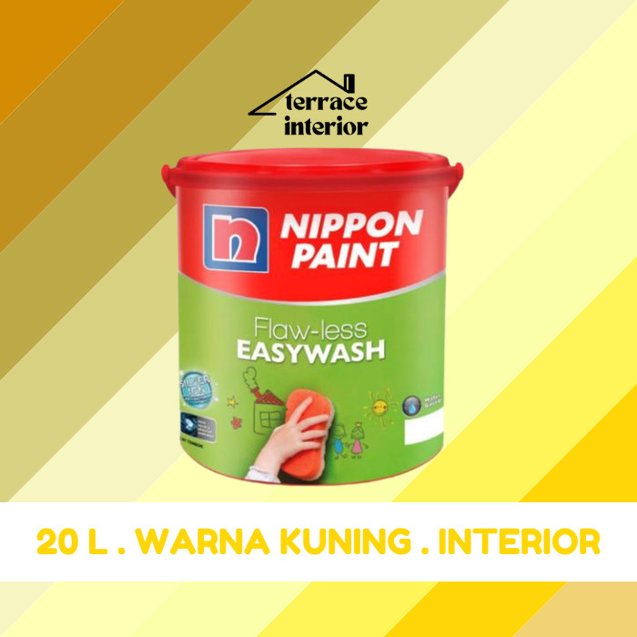 Cat Tembok Nippon Paint Flawless Easywash Interior Warna Kuning 20 Liter