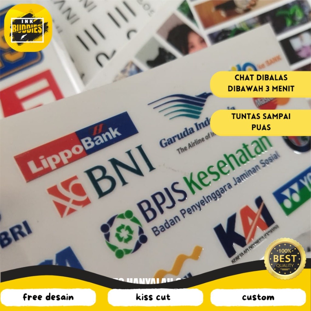 

INB Stiker UV DTF Custom | Cutting Stiker Custom Full Color | Stiker Timbul Permanen