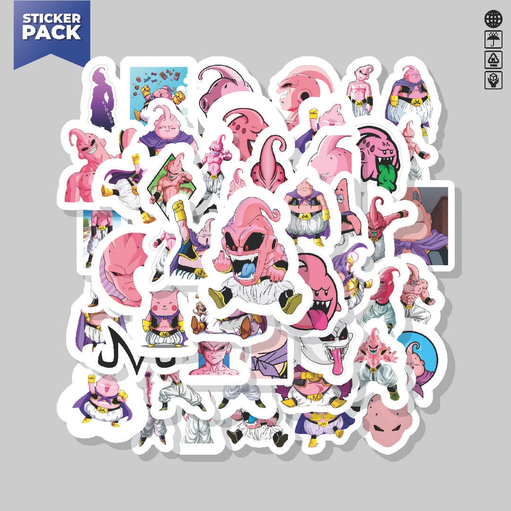 

[100PCS]Stiker Pack Stiker Anime Majin Boo Dragon Ball Aesthetic Vinyl Anti Air Dekorasi Sticker Laptop Buku Journal Koper Helm Casing HP Gitar Helm Skateboard