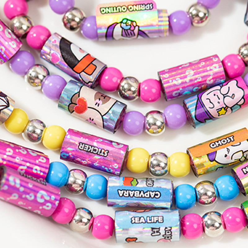 

Mr Paper hot selling kids children toy sticker creative funny stationery stick rolls Sticker bracelet colourful 4 Style