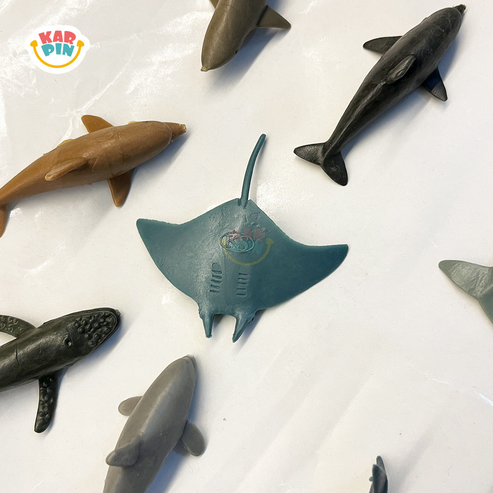Figuran Hewan Laut Mini 8Pcs Mainan Plastik Miniatur Edukasi Anak Sea Animal Ocean World