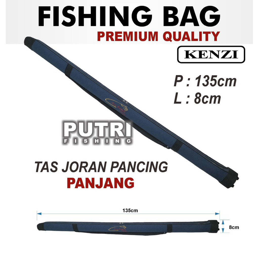 Tas Joran Pancing & Reel Kenzi Premium - Model Golf Long / Medium / Short & Joran Panjang 135cm HX