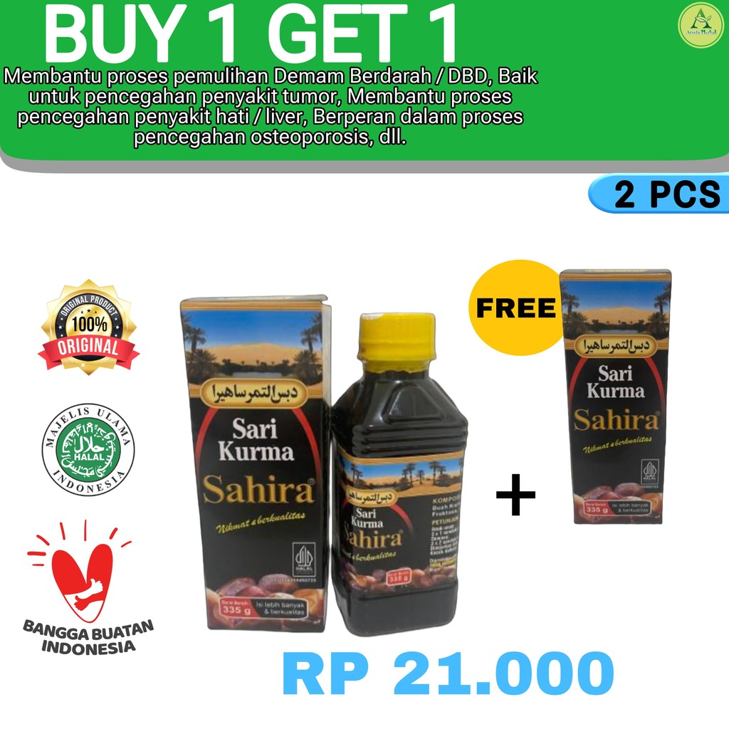 

Sari Kurma Sahira Original Netto 335 Gram, Nutrisi Lengkap Untuk Ibu Hamil & Menyusui