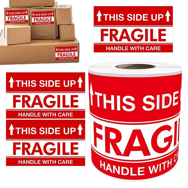 

Fragile Stickers For Shipping 200 Pieces Fragile Stamp For Shipping Moving Box Labels Waterproof Mailing Stickers Warning