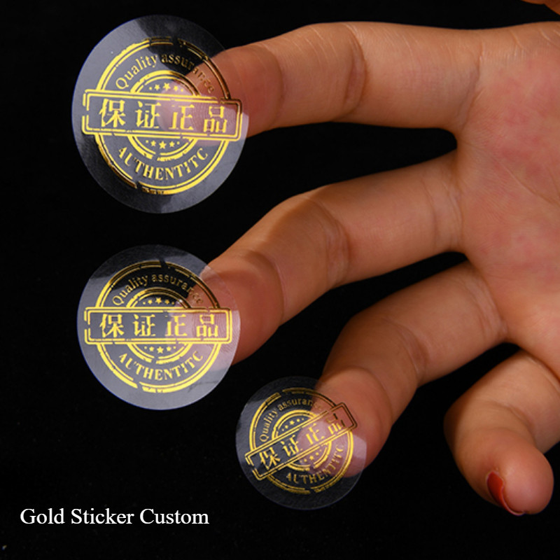 

200pcs Custom Silver / Gold Logo Sticker Transparent LOGO Stickers Personalized Free Design Sticky Label Any Size