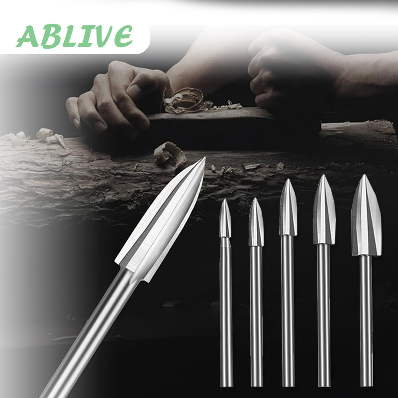 5pcs Bor Ukir Kayu Mata Ukir Kayu Mini Grinder Mata Bor Kayu Ukir Mata Bor Pemahat Kayu Dengan Milli