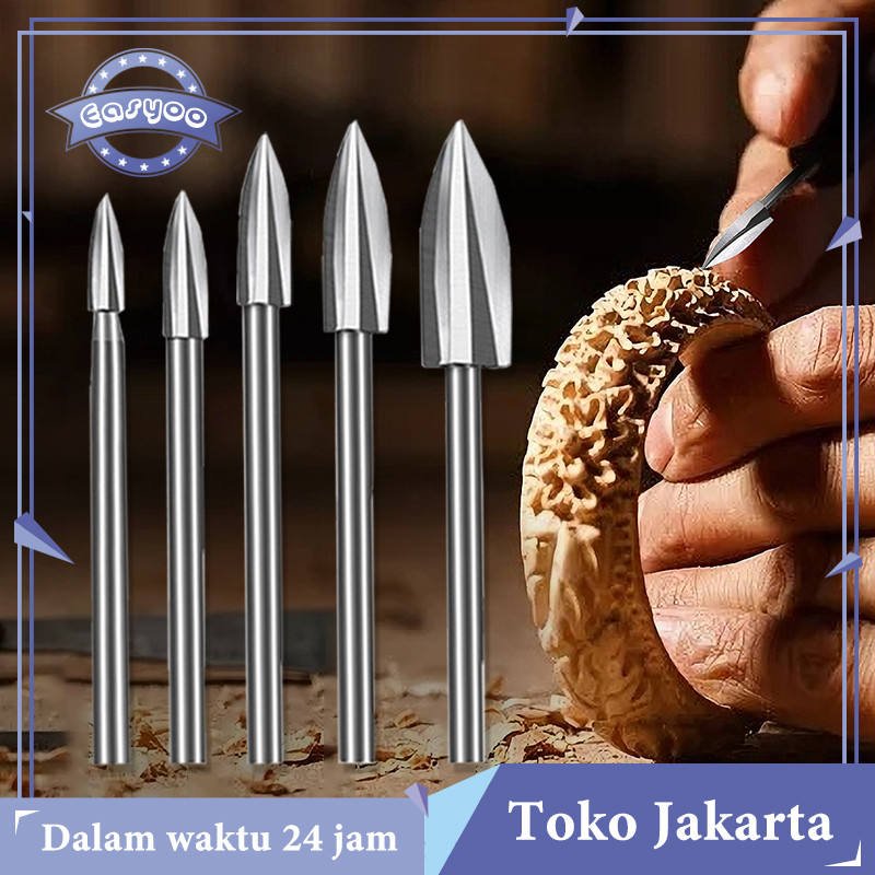 Isi 5 Mata Bor Milling Cutter Bor Ukir Kayu Mata Bor Miling Mata Bor Ukir Kayu Wood Carving Drill Bi