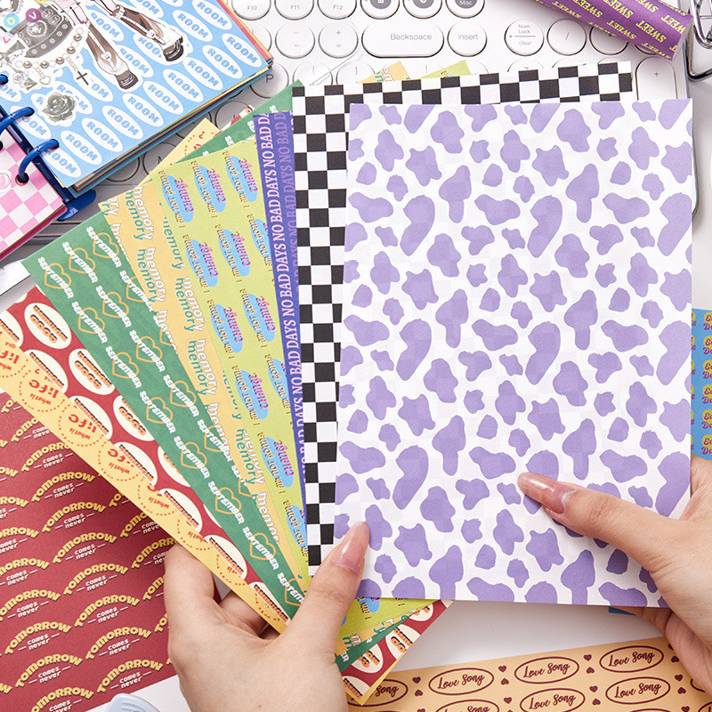 

30 pcs Speckle pattern Material paper Planner Decorative Hand Account Diary Album Junk Journal Supplies Background paper