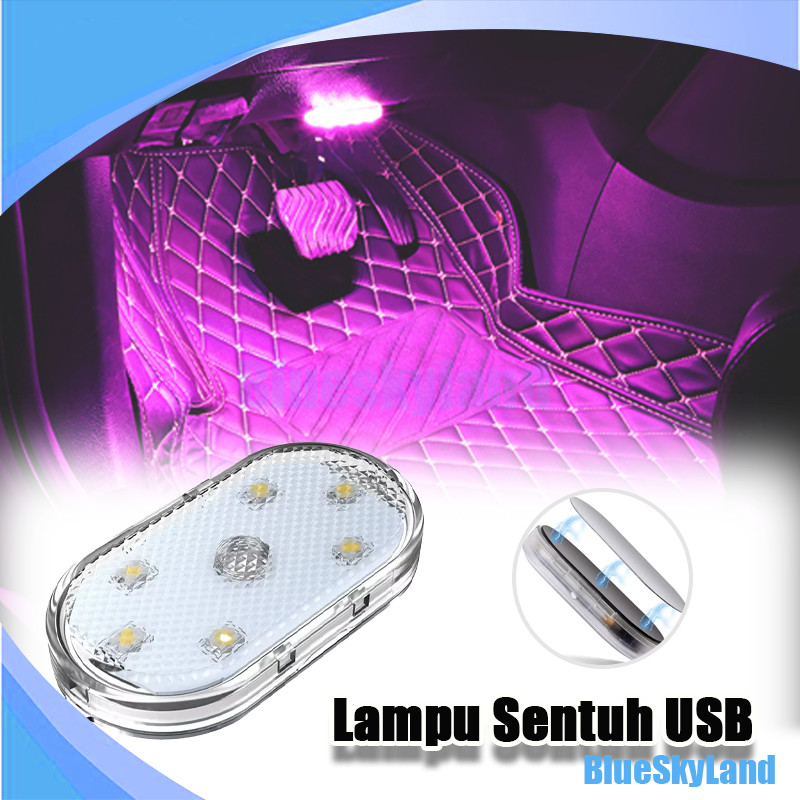 Lampu Sentuh LED Mobil/ Lampu Interior Mobil Nirkabel / Lampu Pencahayaan Sekitar Mobil LED / Lampu 