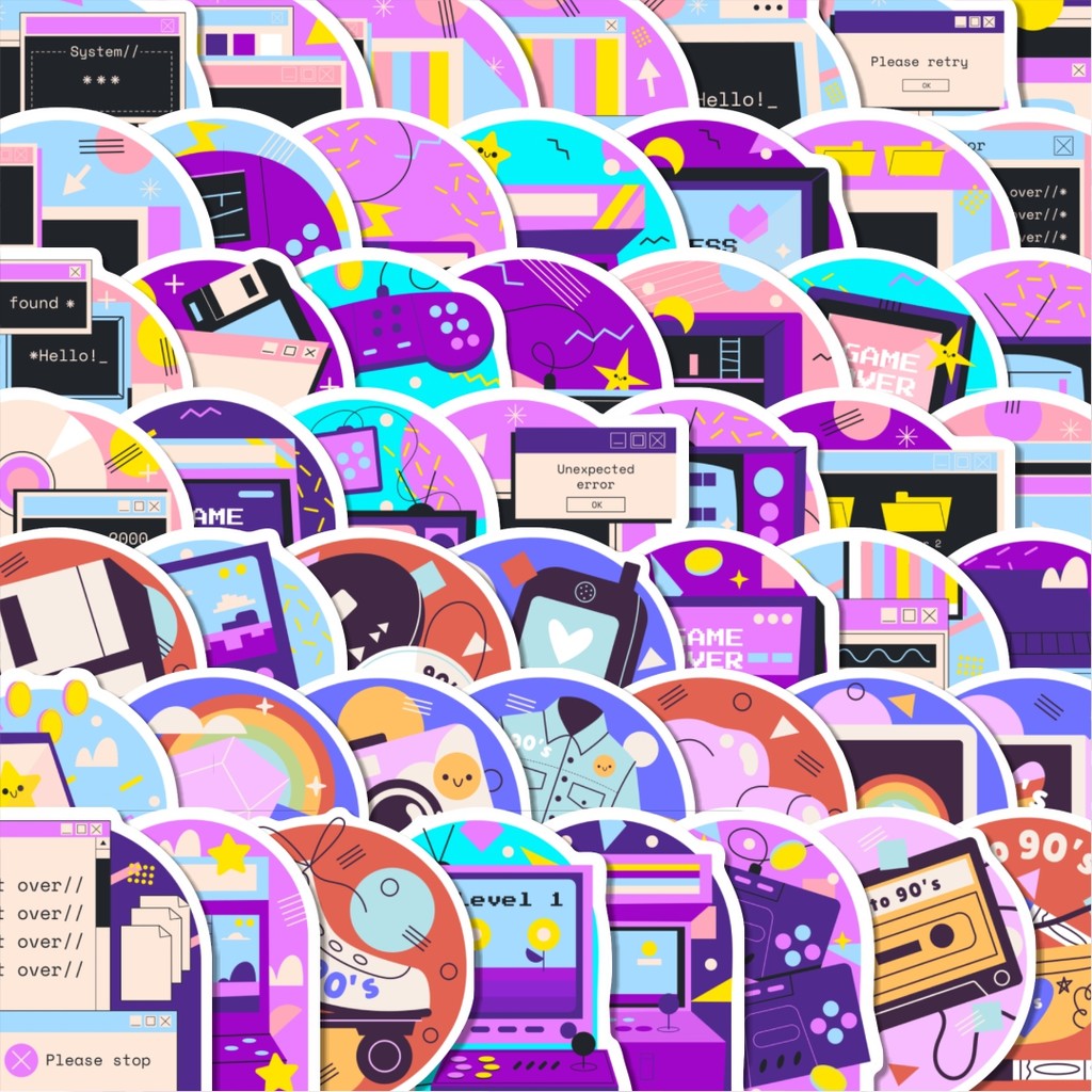 

Stiker Cutting Pack Stiker Retro Vintage Isi 100Pcs Series Aesthetic Lucu Keren Untuk Koper Bahan Vynil