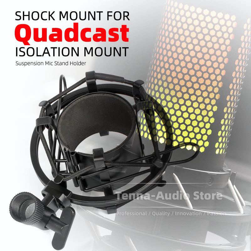Suspension Holder Mic Stand Clip For HyperX Quadcast & S Microphone Isolation Shock Mount Spider Sho