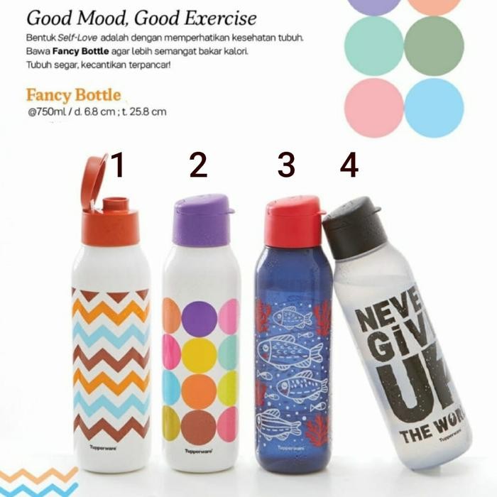 Tupperware Eco Bottle |Fancy |Botol Minum 750 ml - Original - Groovy Ungu