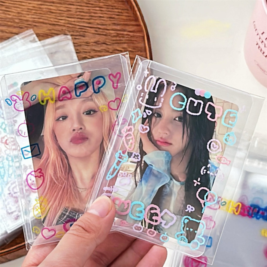 

20/50/100 Pcs High Beauty Cute Rabbit Graffiti Self sealing Bag Love Bean Small Card Packaging Bag Small Gift Storage Bag