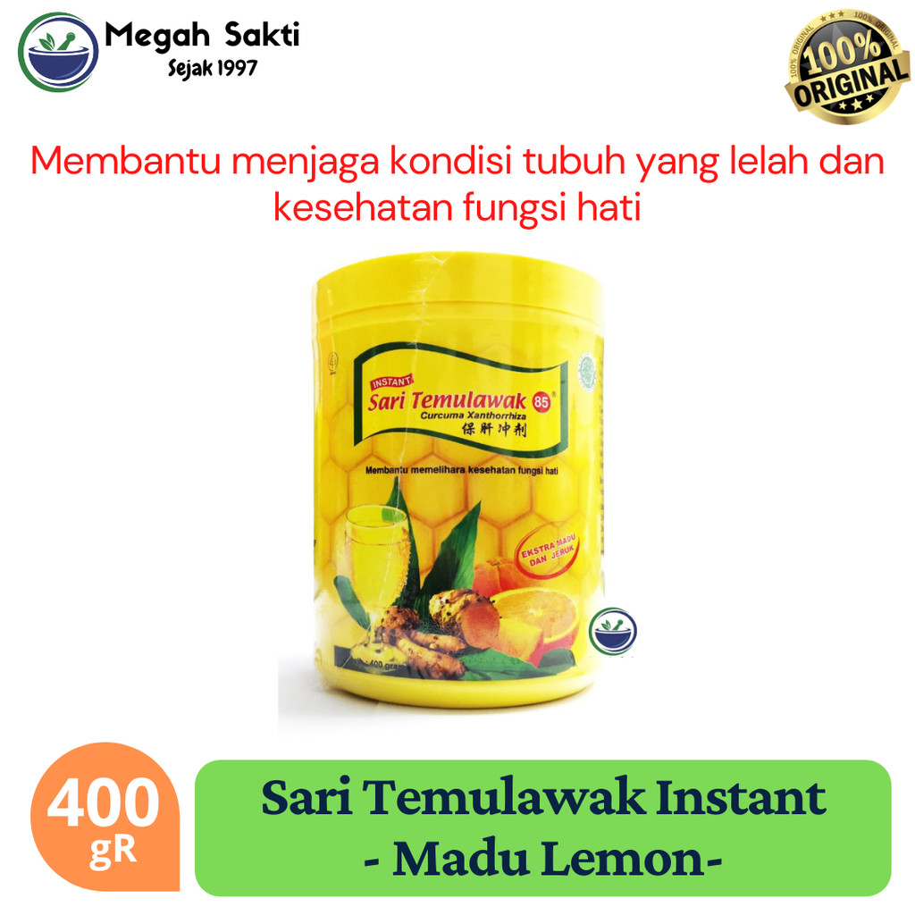 

Megah Sakti - Sari Temulawak 85 Instan Plus Madu Lemon Toples 400 gR