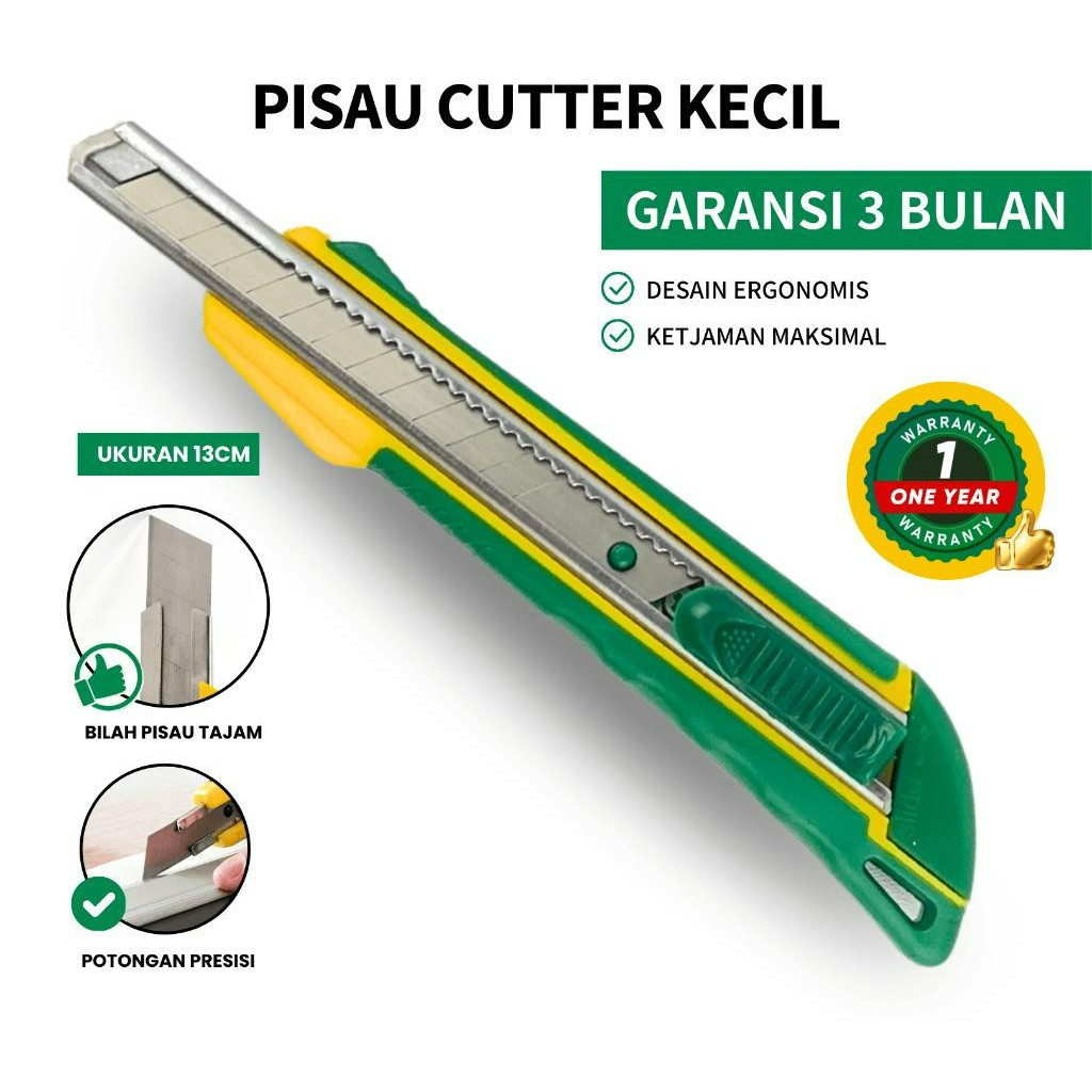 

Pisau Cutter Multifungsi Kecil, Tangan Karet TPR + ABS, Bilah Tajam, Presisi Tinggi