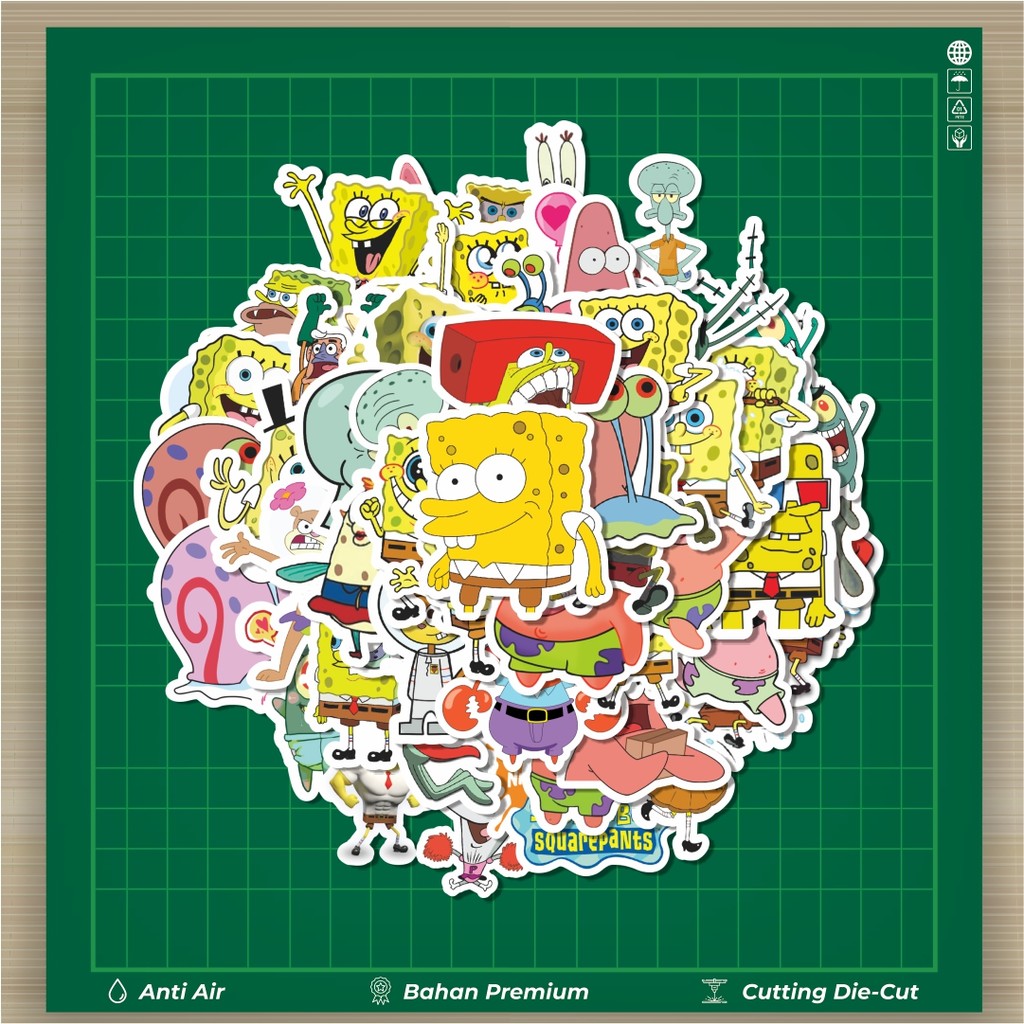 

HOT 50 PCS STIKER Stiker Spongebob Squarepants Universe Series Character Mix 3 Stiker Fashion Cars Decal Dingin Kartu Album Custom Vinyl Anti Air- Sticker Aesthetic Buku Journal Koper Casing HP Tablet Laptop Helm Motor Botol Minum