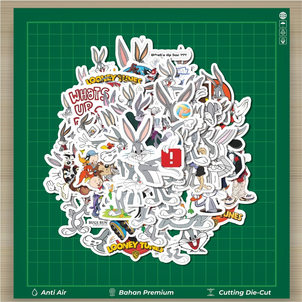 

HOT 50 PCS STIKER Stiker Kartun Warmer Bros Series Looney Tunes Character Bugs Bunny Stiker Fashion Cars Decal Dingin Kartu Album Custom Vinyl Anti Air- Sticker Aesthetic Buku Journal Koper Casing HP Tablet Laptop Helm Motor Botol Minum