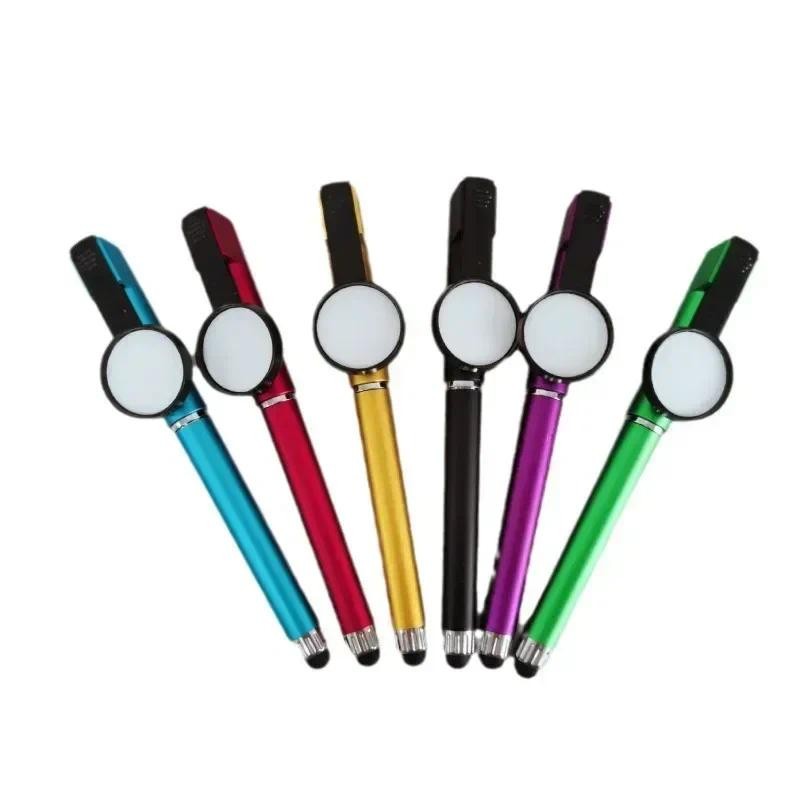 

10Pcs Sublimation Print Blank Gel Pen Custom Logo Image Personalized Printed DIY Gift Pen with Phone Holder Touch Screen stylus