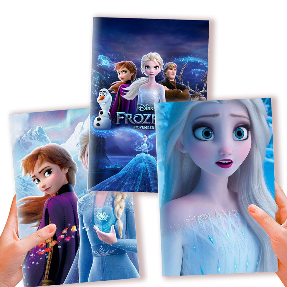 

A5 Notebook - Frozen - Stationery Note Book Princess Elsa Anna Snow Queen Graffiti Diary Memo Kids Halloween Gifts Cosplay Toys