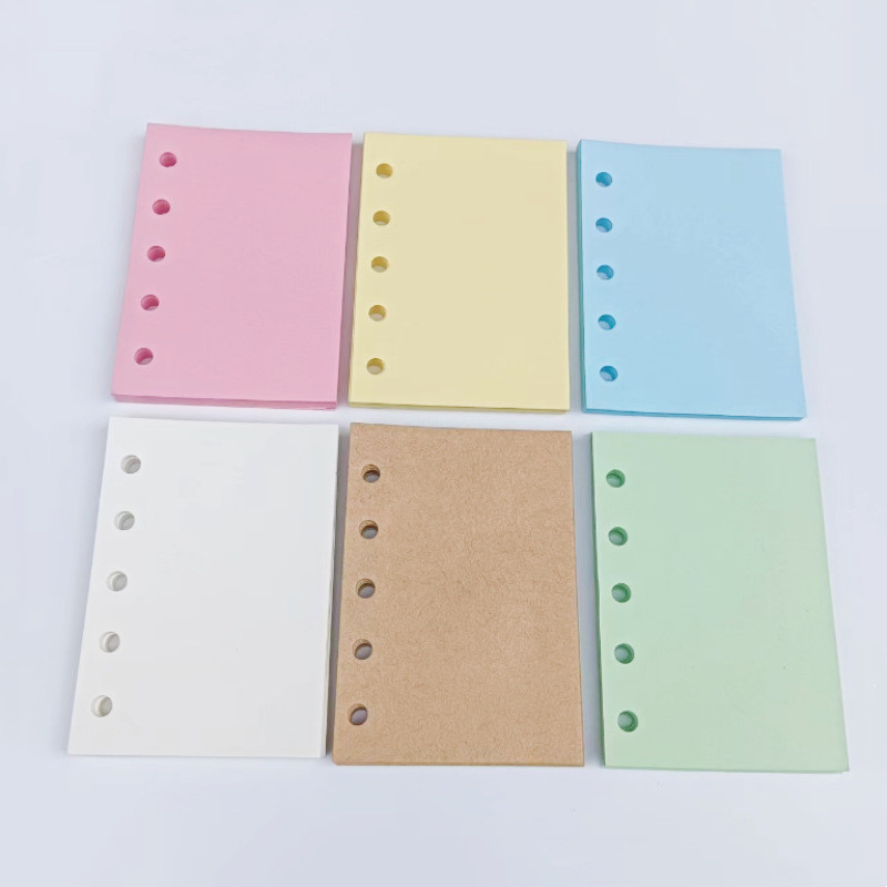 

M5 5 Holes 50Shhets Colorful Loose Leaf Notebook Refill Spiral Binder Inner Page To Do Line Dot Grid Inside Paper Stationery