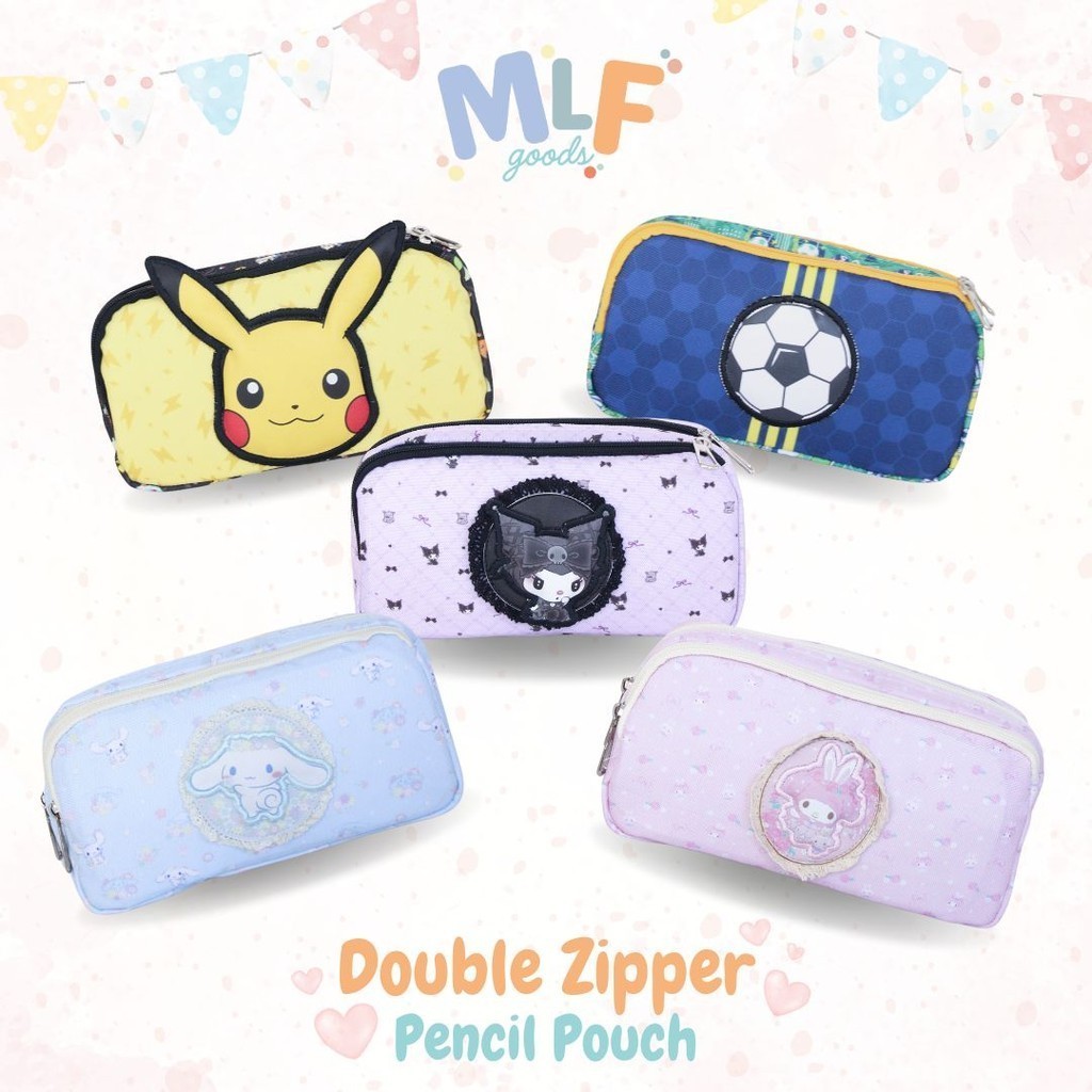 

MLF Goods - Double Zipper Pencil Case Tempat Pensil Anak