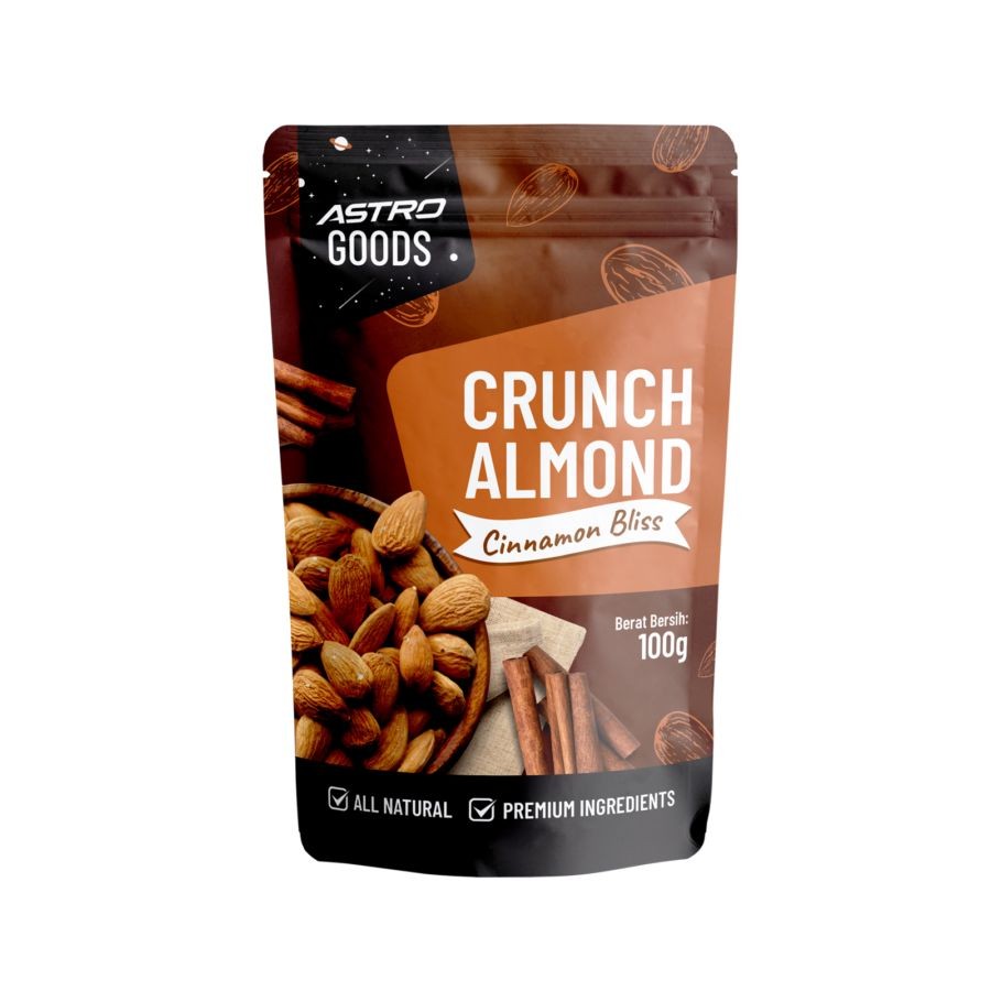 

Crunch Almonds Cinnamon Bliss Astro Goods 100gram