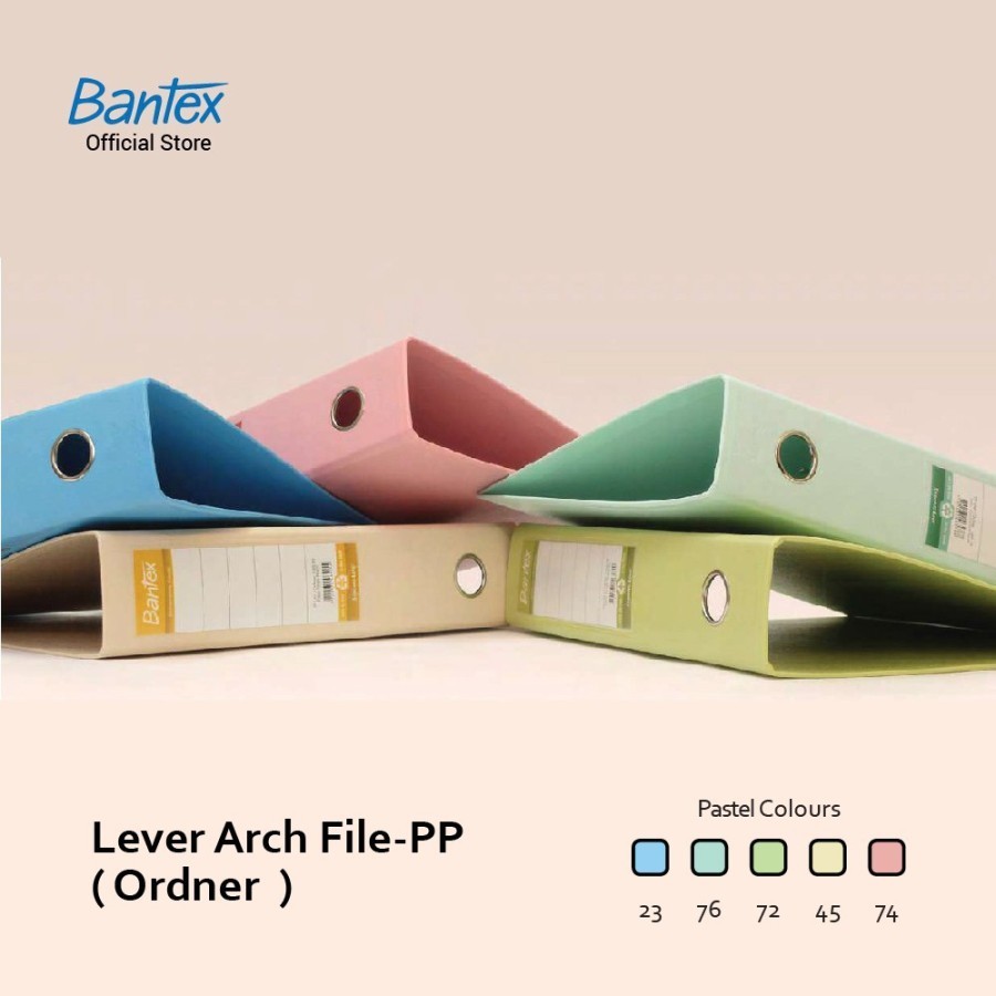 

Bantex Ordner Kwitansi/A5 7cm Plastic LAF Warna PASTEL #1452 ( PCS)