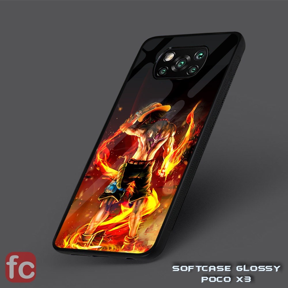 Custom case Glossy Poco X3 Pro Nfc |FR70| Xiaomi Poco x3 Tpu Efeck Kaca Anime One Piece Zoro Luffy S