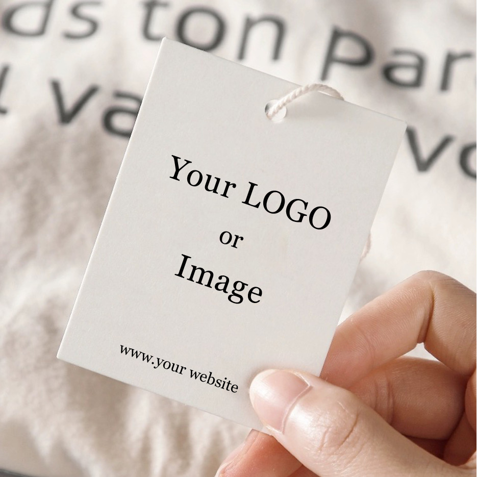 

350g Wholesale Custom Hang Tag Price Label Business Brand Logo Design Print Garment Clothing Party Gift Decoration Handmade DIY