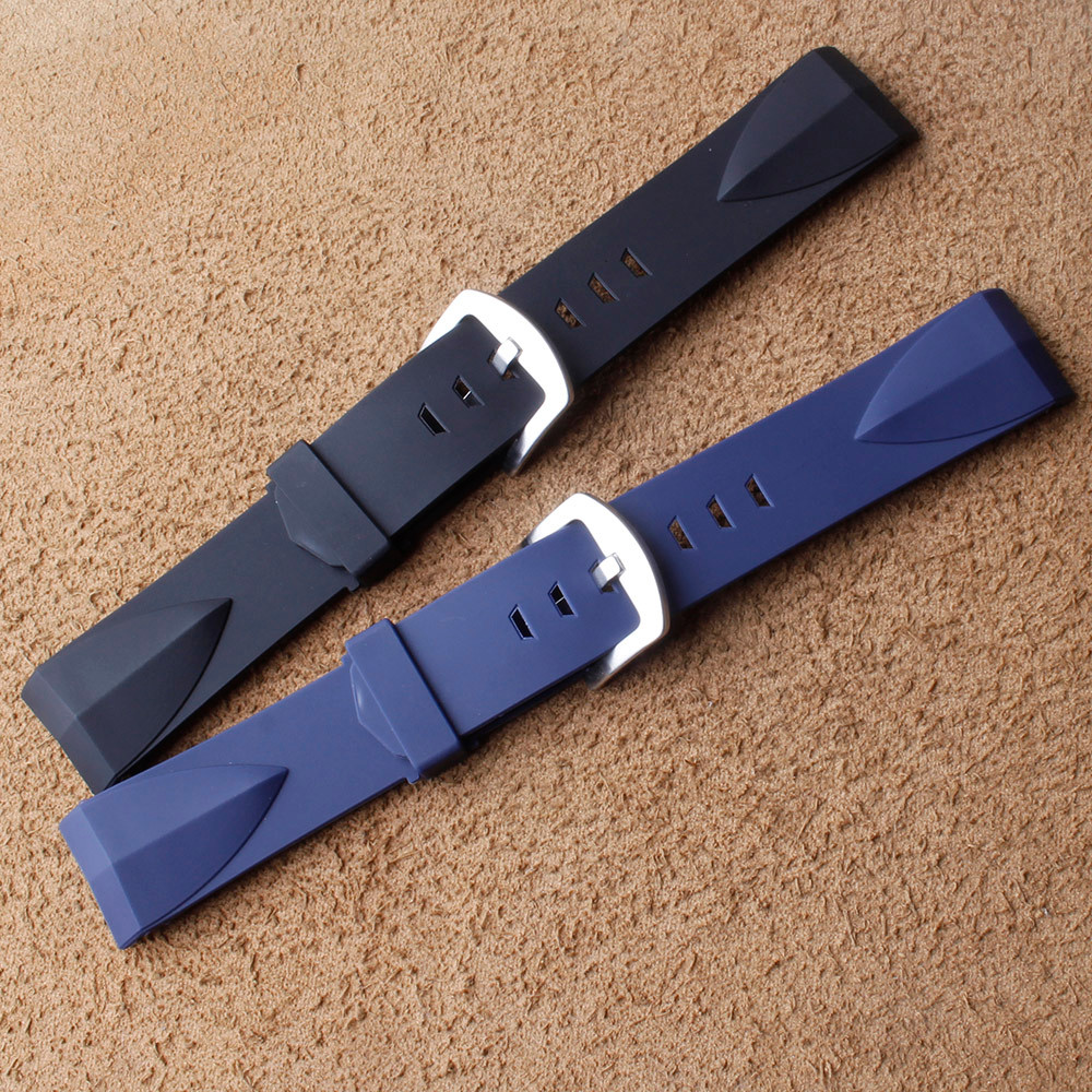 22mm 24mm Silicone Watchband Rubber Sport Watch Strap Bracelet For Corum Admirals Cup Rubber Silicon