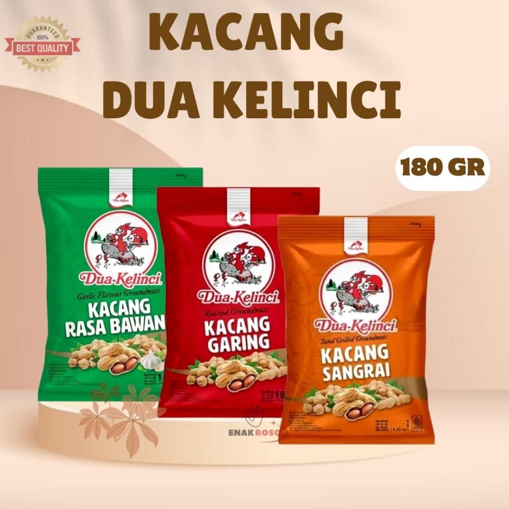 

Dua Kelinci Kacang Kulit Garing 180gram