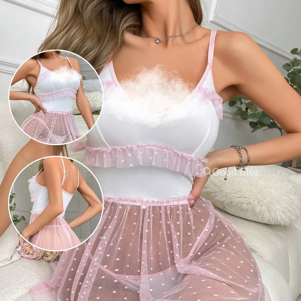 GN4268 sexy lingerie S - XL daster seksi lingerie wanita dress transparan