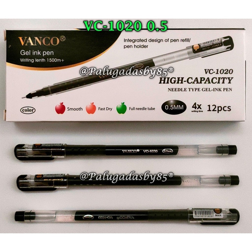 

(1 Biji) GROSIR Gelpen VANCO VC-1020 0.5 mm Hitam / Bolpen Vanco VC-1020 Gel Pen VC-1020 (1 Biji)