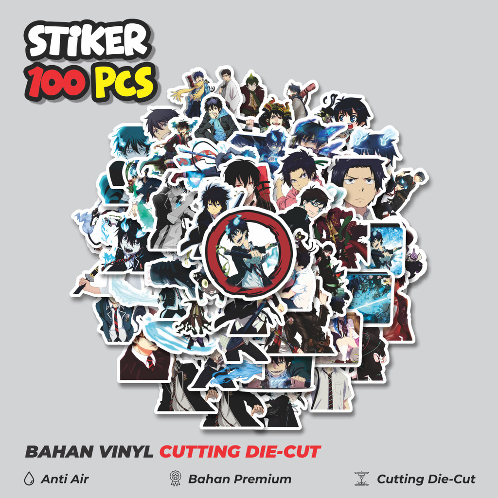 

Terbaru! 50 pcs Stiker Anime Series Blue Exorcist Character Mix Dekorasi Lucu Kreatif untuk Notebook, Skateboard, HP