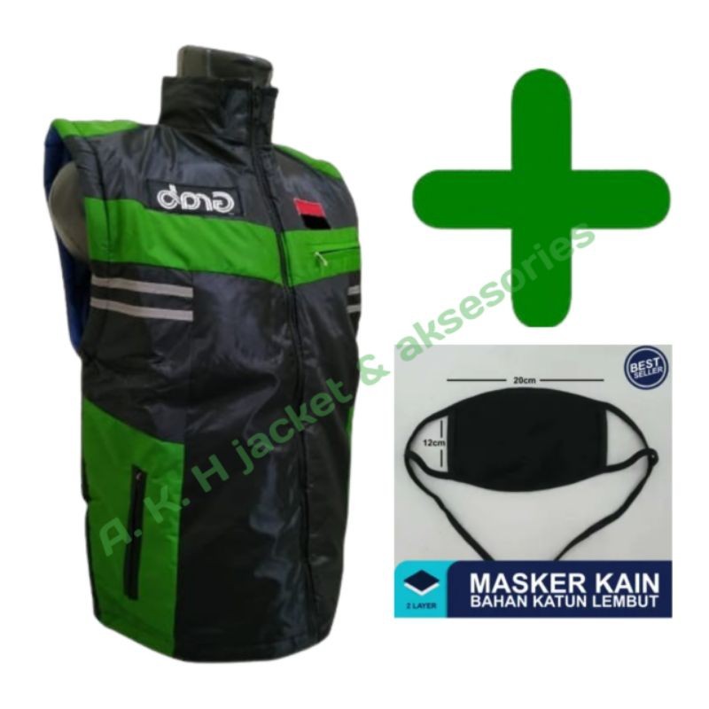 Jaket / Rompi Pria / Vest / Anti Angin /Anti Hujan / Murah / Parasut