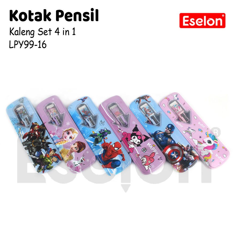 

♚Kotak Pensi Kaleng set 1 Susun/ Tempat Pensil Kaleng LPY99-16♚