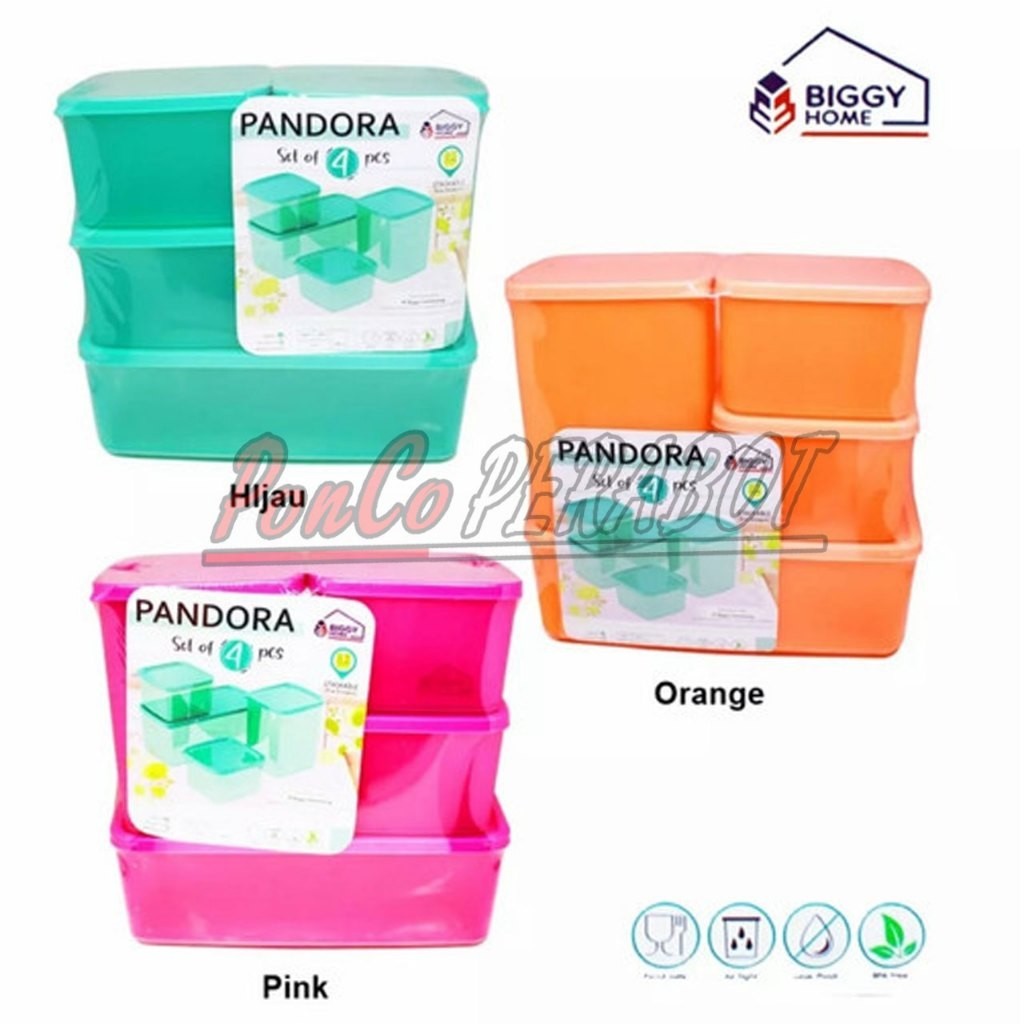Toples Set Pandora isi 4 Pcs / Toples Kue / Toples Murah By Toko Indomart Store