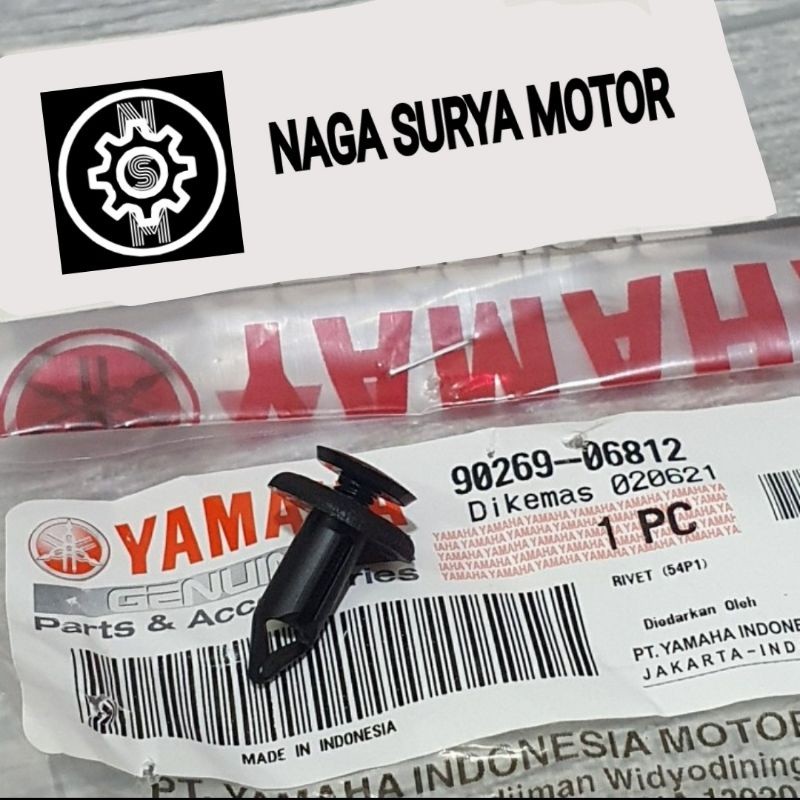 Klip body plastik rivet Yamaha Mio J R15 NMax 90269-06812 ORI YGP
