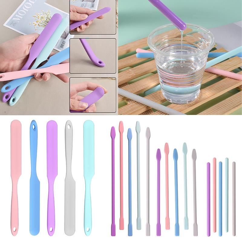 

Silicone Stirring Brush Spoon Epoxy Resin Tool DIY Jewelry Making Tools Cream Cake Stirring Blade Easy To Clean Glue