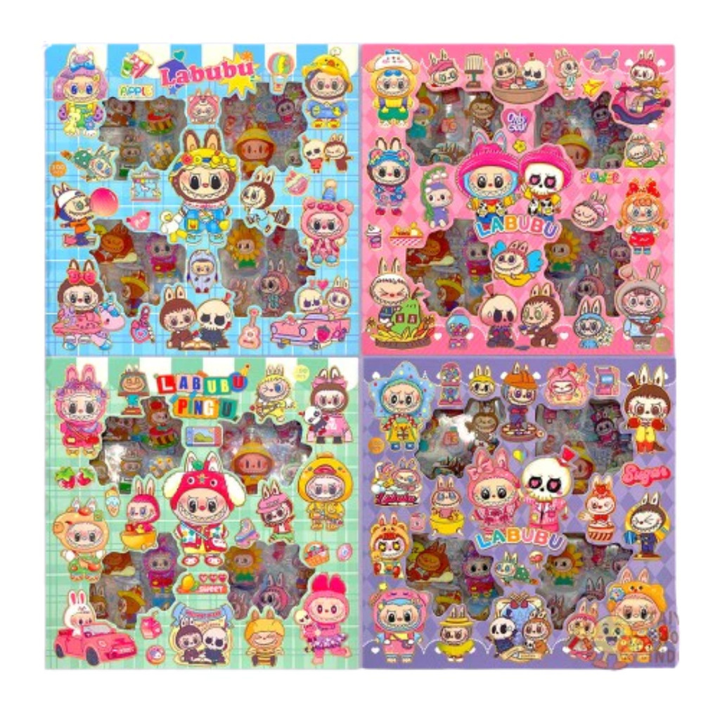 

STICKER LABUBU isi 100 Pcs/box Sticker Karakter Waterproof Anti air Stiker kartun Dekorasi
