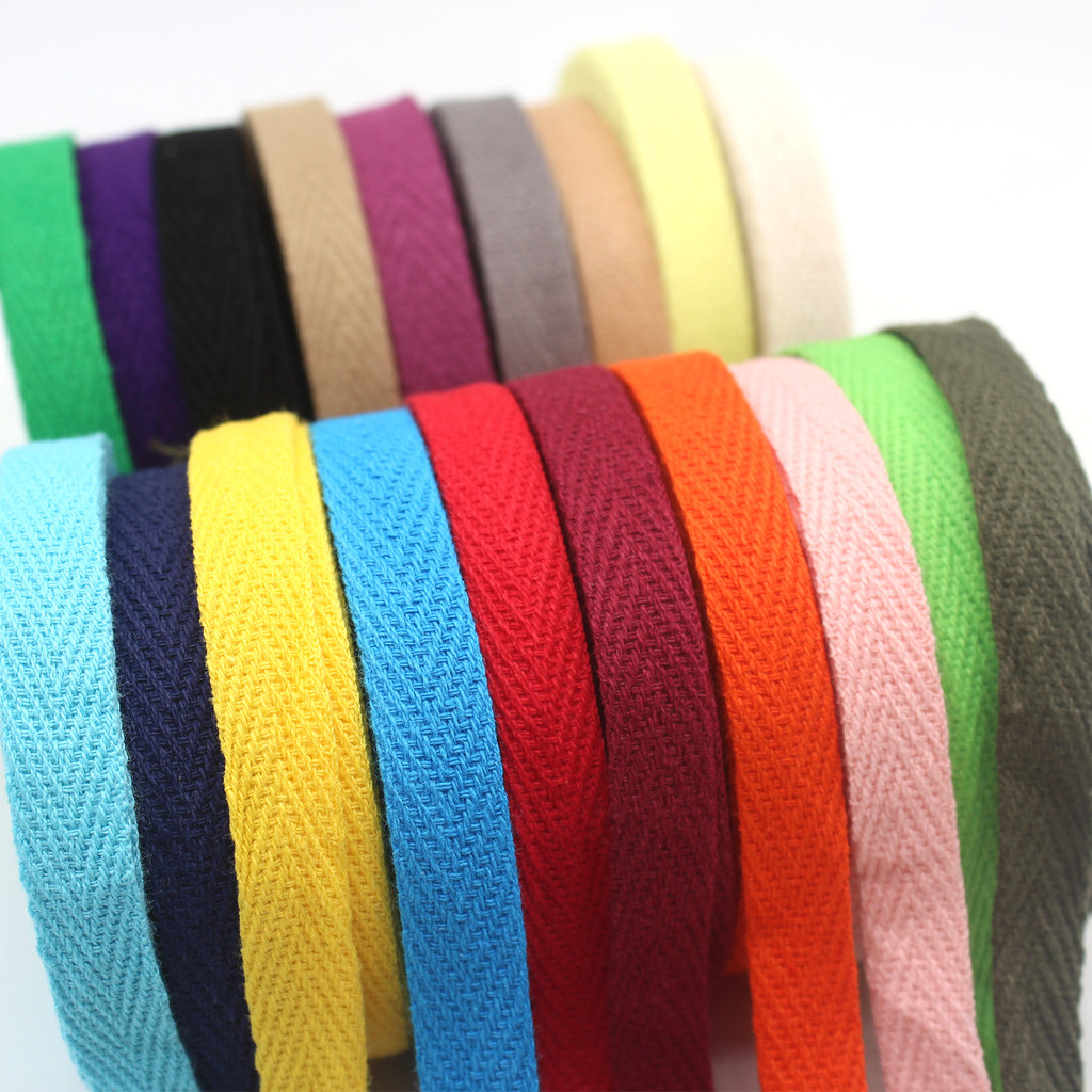 

5yards/Lot 10mm Cotton Hserring Bone Ribbon Handmade For Packing Party Diy Apparel Sewing Fabric Christmas Decoration
