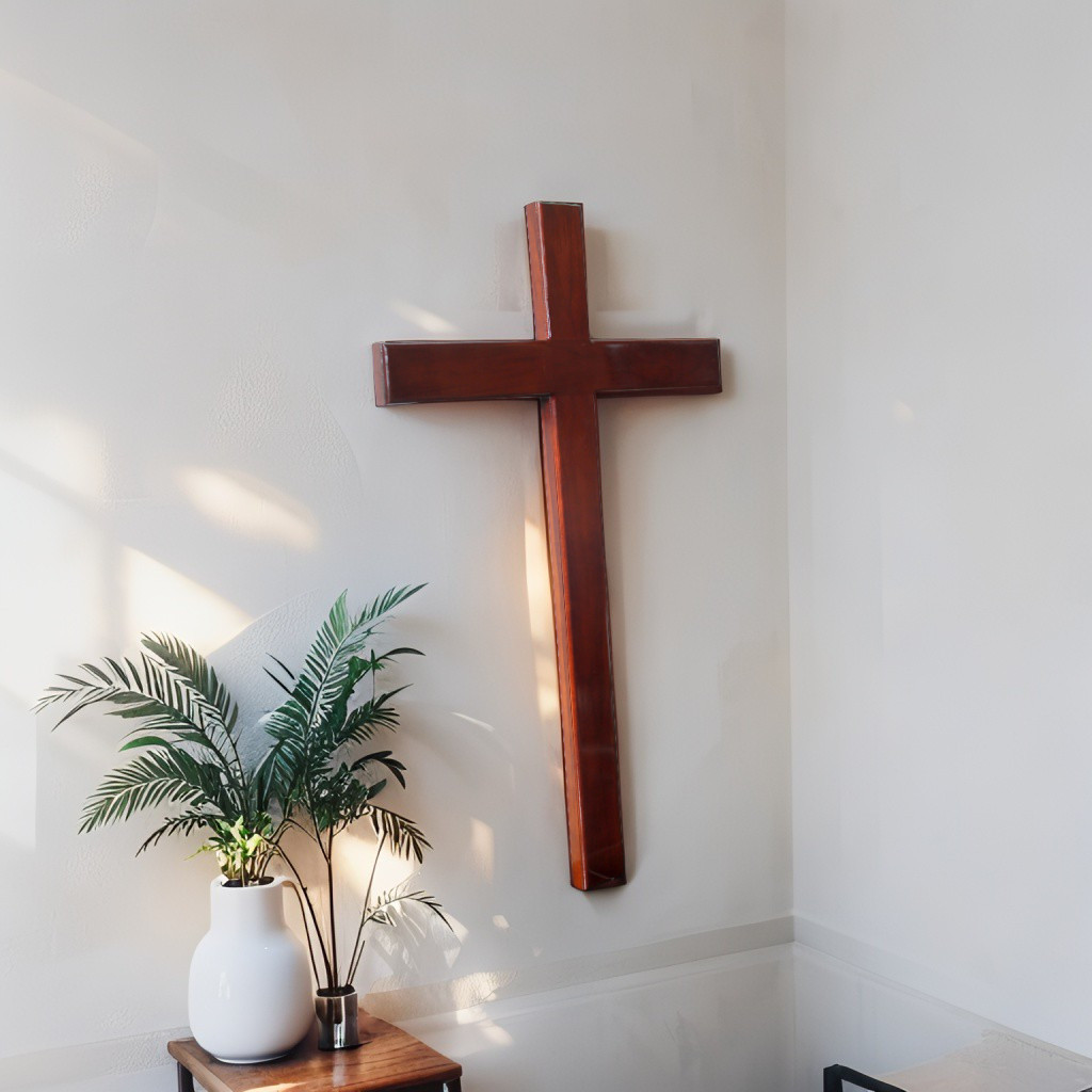 SALIB DINDING KRISTEN 50-80 CM (BESAR) / SALIB GANTUNG KRISTEN / SALIB DINDING UKURAN JUMBO / KAYU S