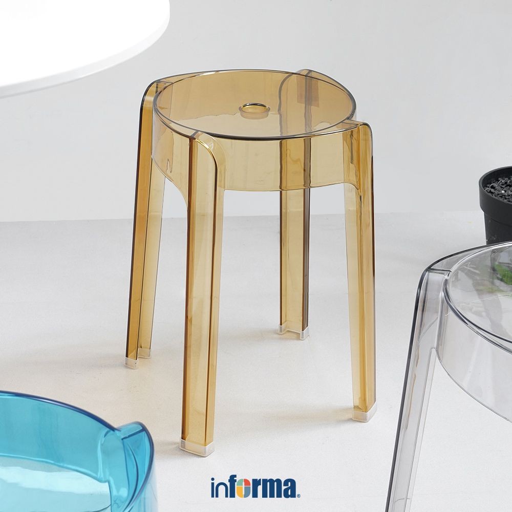 Informa Hurly Bangku - Kuning Multipurpose Stool Bangku Makan Cafe Restoran Serbaguna Furniture Inte