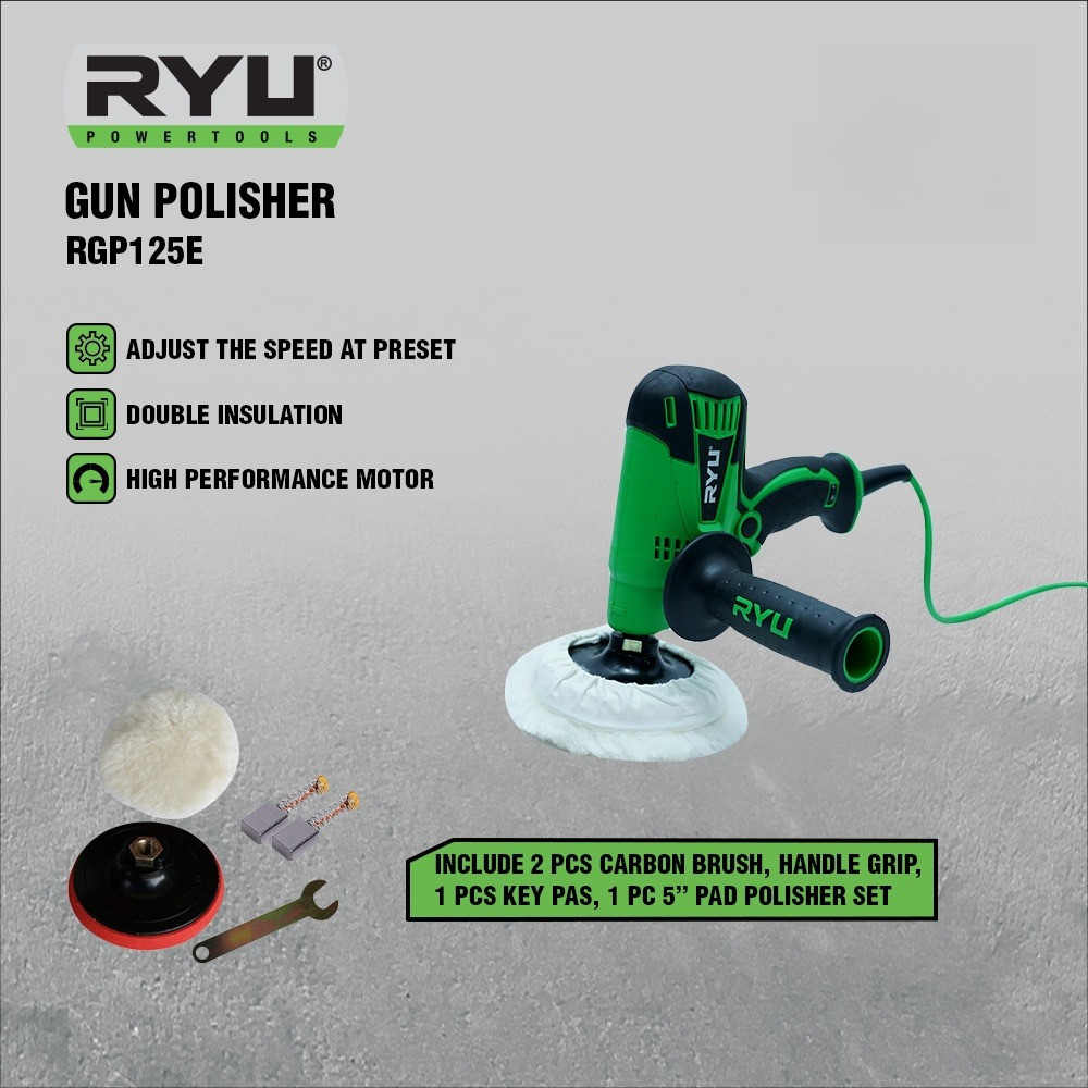 RYU Gun Polisher Mesin Poles RGP125E Mesin Poles Polisher RYU