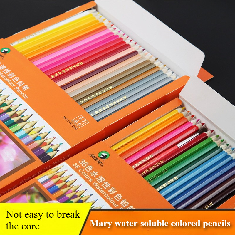 

12/24/36/48color Water-soluble Colored Pencil Set Rich in Color and Easy To Cure Not Easy To Break for Sketch Shadow Draw Design