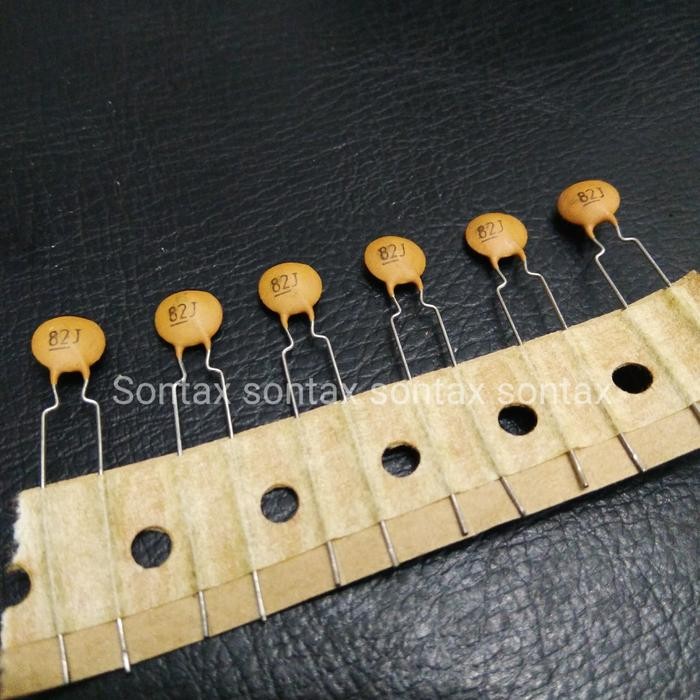 (BACA DESKRIPSI) 82pf 82 pf npo capacitor kapasitor murata rel