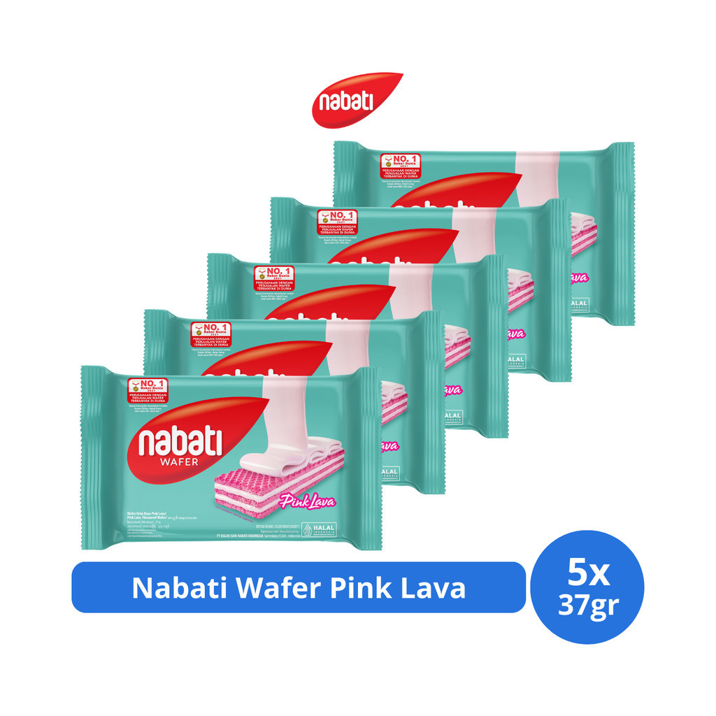 

Nabati Wafer Pink Lava 37gr x 5 pcs